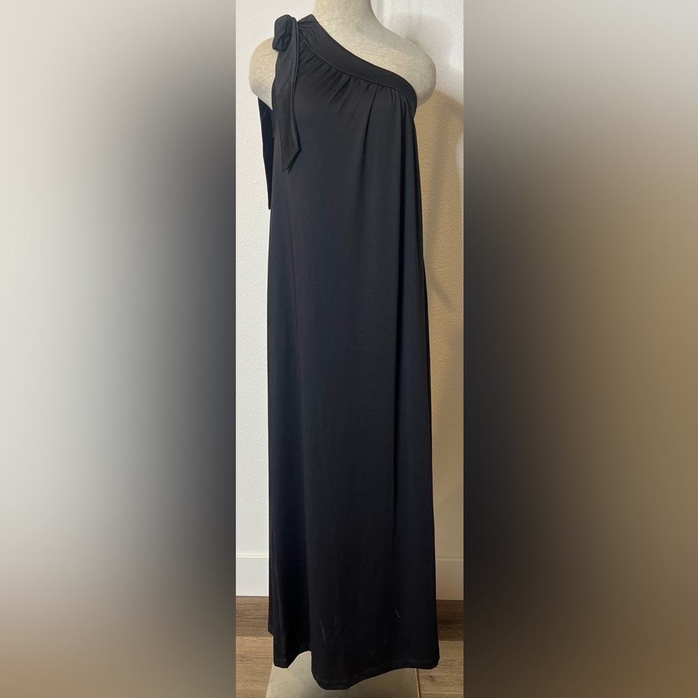 Dudley Stephens Black One Shoulder Dress